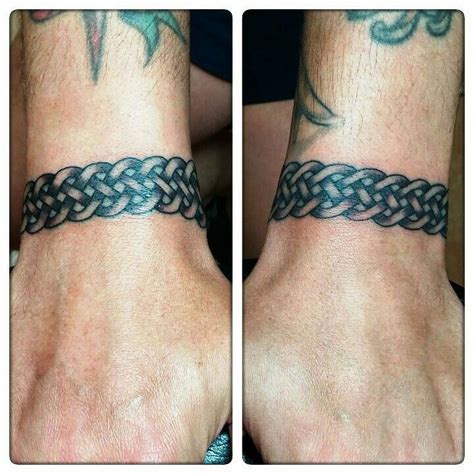 Celtic wrist bands tattoo. | Wrist band tattoo, Band tattoo, Tattoo bracelet