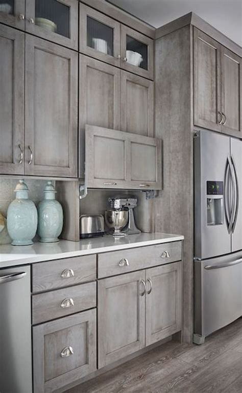 Stunning Gray Farmhouse Kitchen Cabinet Makeover Ideas 13 | Rustic kitchen cabinets, Rustic ...