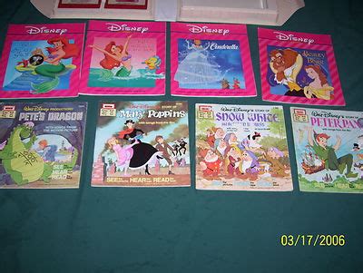 Vintage Walt Disney Read Along Books Cassette Tapes See Hear Read audio Case | #407278989