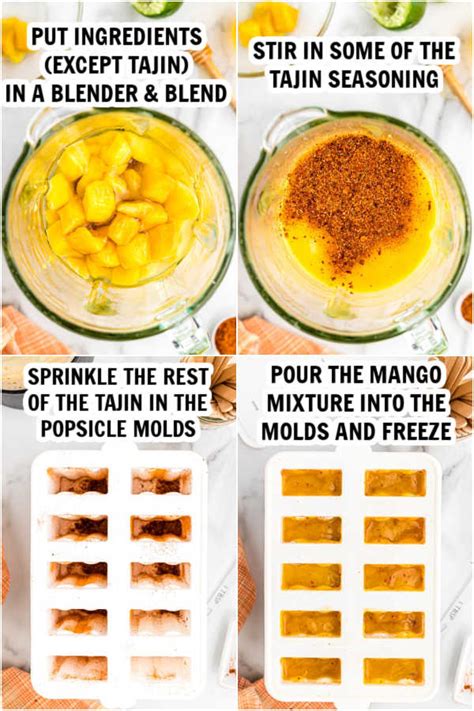 Mango Tajin Popsicle - Homemade mango tajin popsicle recipe