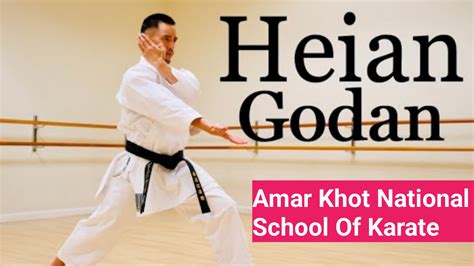 "Heian Godan": Fifth kata in Shotokan karate's Heian series, consisting of 23 movements, punches ...