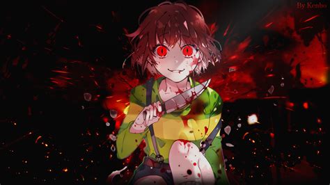 Wallpaper : yandere, anime girls, manga, Anime Game, blood, knife, anime boys 1920x1080 ...