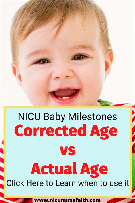 Nicu baby milestones Corrected Age vs Actual Age | Premature baby development, Nicu baby ...