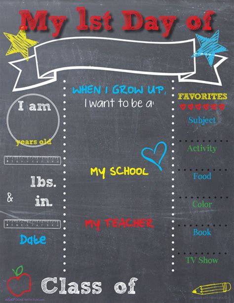 Printable Back-to-School Chalkboard Sign - #NeverDoneWithFun