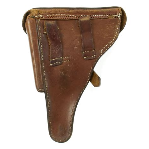 Original German WWI P08 Luger Brown Leather Holster by Schulz & Co. wi – International Military ...