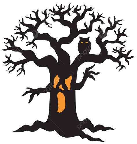 Spooky Tree Silhouette Contour Artwork Vectors Vector, Contour, Artwork, Vectors PNG and Vector ...