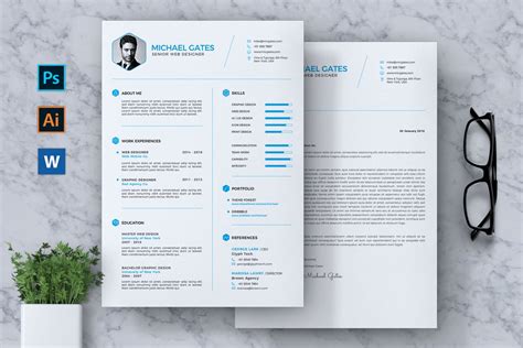 20+ Best Photoshop Resume Templates (PSD) With Modern Designs - Theme Junkie