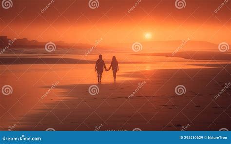 Silhouette of a Couple on the Beach Silhouette of a Person on the Beach Sunset on the Beach ...