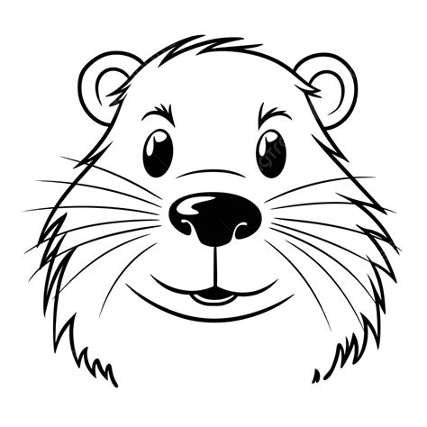 Beaver Face Outline