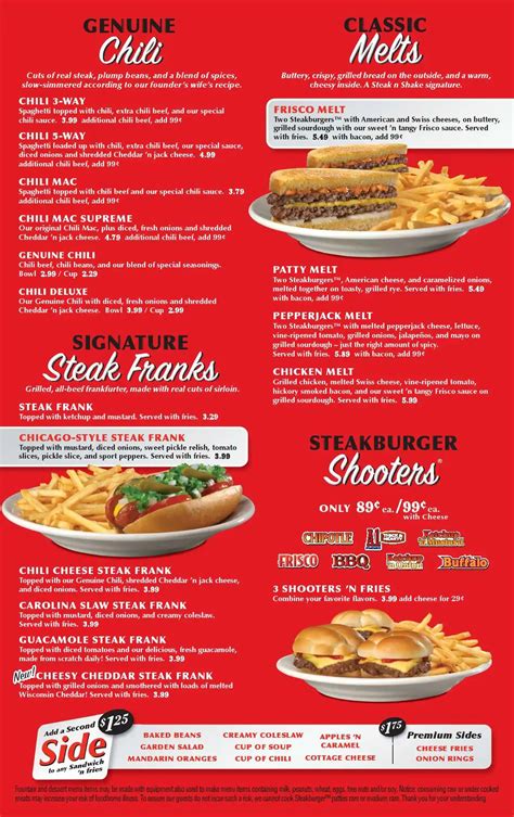 Steak 'n Shake Menu, Menu for Steak 'n Shake, Kendall/Pinecrest, Miami - Urbanspoon/Zomato