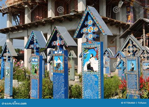 Cimitirul Vesel editorial stock photo. Image of country - 97706468