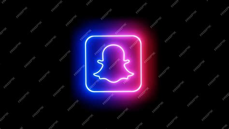 Premium Photo | Snapchat logo in neon light neon sign and neon light ...