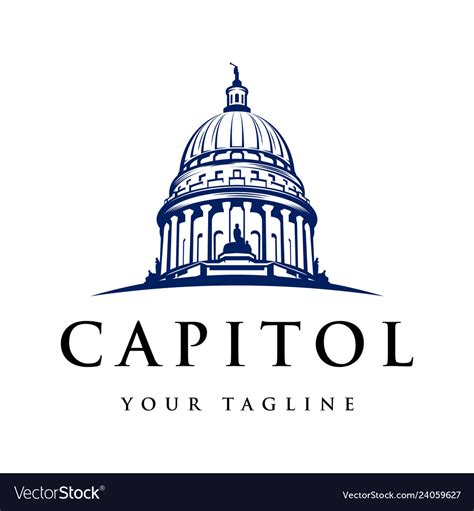 Capitol logo design Royalty Free Vector Image - VectorStock