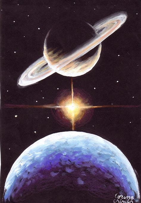 Saturn Painting at PaintingValley.com | Explore collection of Saturn ...