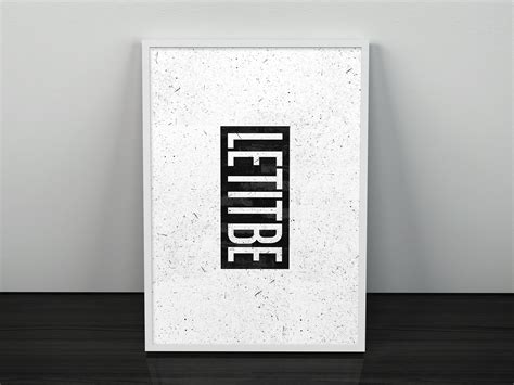 Let It Be Wall Print Poster Printable Minimalist Quote - Etsy