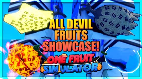 All Devil Fruits Showacase With Damages in One Fruit Simulator - YouTube