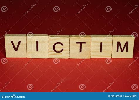 Text the Word Victim from Gray Wooden Small Letters Stock Image - Image ...