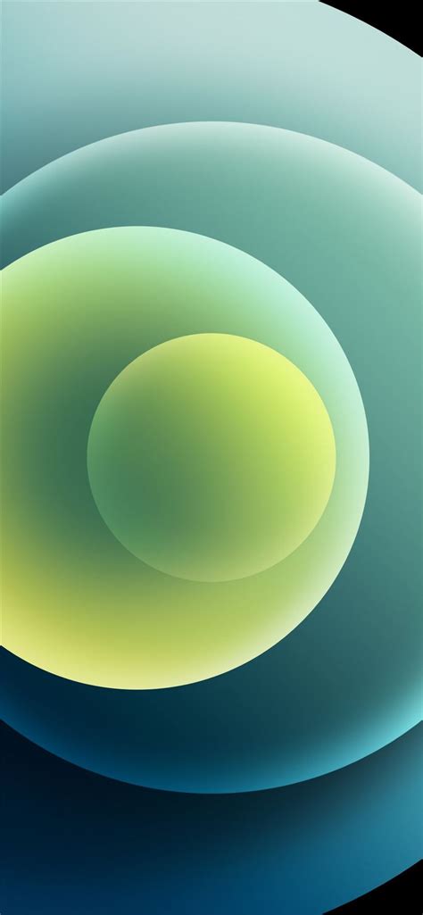 Colorful iPhone 12 Stock wallpaper Orbs Green Light iPhone 11 ...