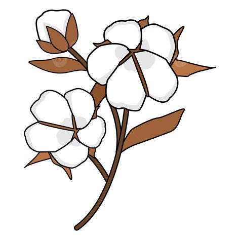 Cotton Clipart PNG Images, A Beautiful Cotton Clip Art, Cotton, Clipart, Plant PNG Image For ...