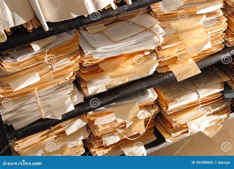 Paper Documents In Archive Royalty Free Stock Photo - Image: 35300065