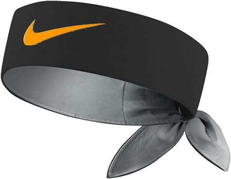 Nike Roger Federer Rafael Nadal Dri-Fit Tie Up Headband Bandana, Black/Orange: Amazon.co.uk ...