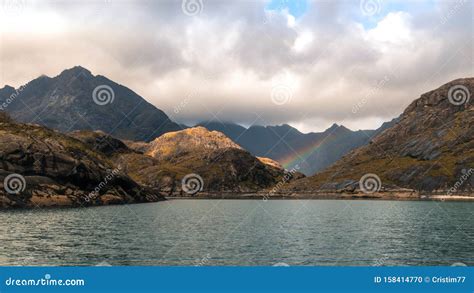 The Cuillin Mountains on Skye Island Scotland Stock Photo - Image of coastline, background ...