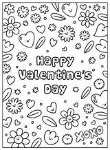 Valentines Day Cards Coloring Page Printable  Coloring Online Free sketch template