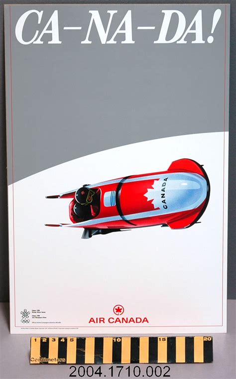 1988 Calgary Winter #Olympics promotional poster produced by Air Canada - Bobsleigh Olympics ...