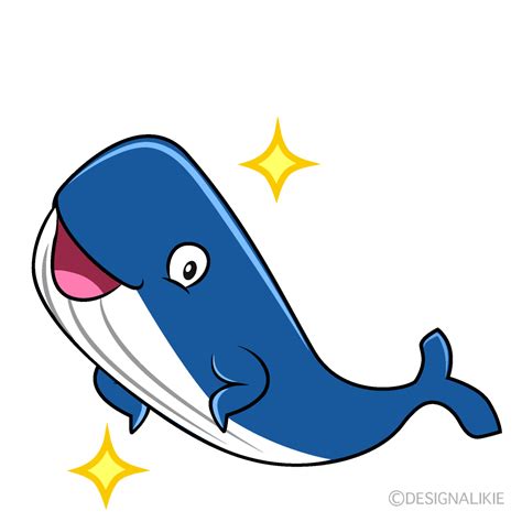 Free Glitter Whale Cartoon Clipart Image | Charatoon