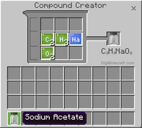 How to make Sodium Acetate (Compound) in Minecraft