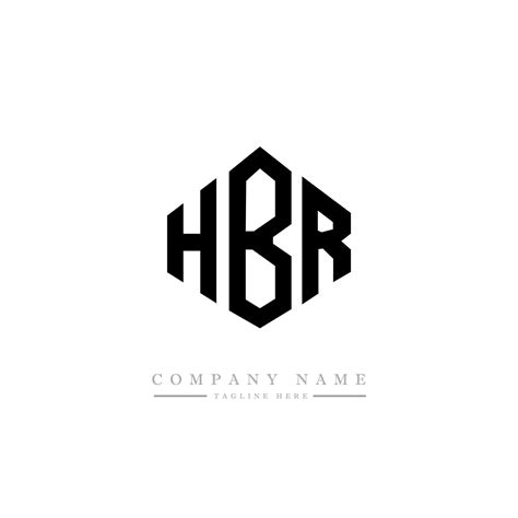 HBR letter logo design with polygon shape. HBR polygon and cube shape ...