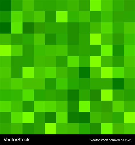 Pixel grass texture background green retro square Vector Image