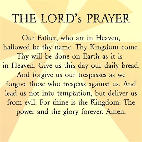 Printable The Lord's Prayer