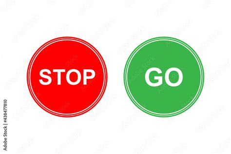 Stop and Go Signs. Road Stop Sign. Road Go Sign. SVG Icons. Stock ...