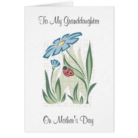 Mother's Day Granddaughter Greeting Card | Zazzle | Mothers day ...