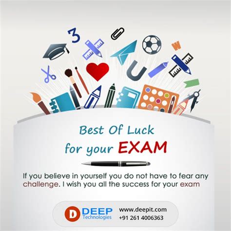 Best of Luck For Your Exam If you believe in yourself you do not have ...