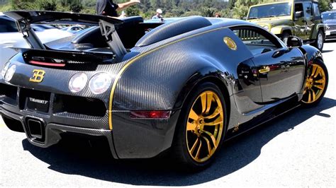 Gold/Carbon Fiber Mansory Bugatti Veyron at Monterey Car Week! - YouTube