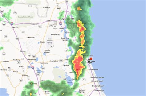 Severe Thunderstorm Warning for Flagler and Palm Coast Until 7 p.m.