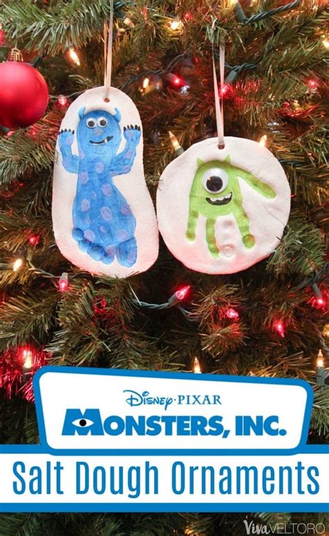 Easy Salt Dough Monsters Inc Christmas Ornaments