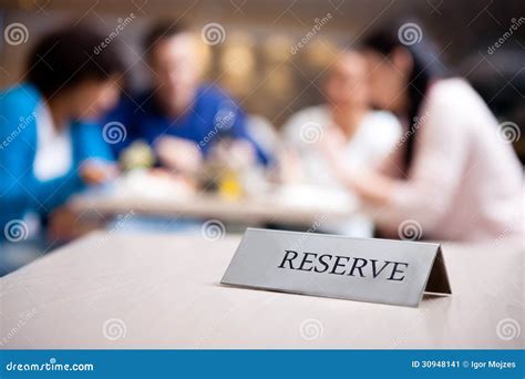 Reserved Table at Nice Restaurant Stock Image - Image of industry ...