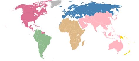 Map of international soccer confederations [1280x565] : r/MapPorn