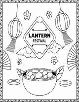 Lantern Festival Coloring Pages  Cultural Celebration Activity Sheets sketch template