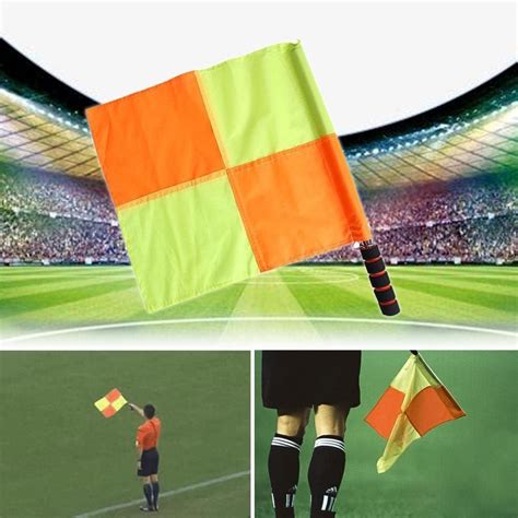 DreamHigh Soccer Side Referrer Equipment Linesman Offside Flags - 2 pcs (Big Square), 14 x14 Inches