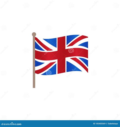 Vector Flat Union Jack Britain Flag Icon Stock Vector - Illustration of northern, icon: 105405569