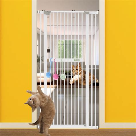 Amazon.com : Lokshun 60" Extra Tall Cat Gate,30-38.5" Extension Wide Cat Gate, Pressure Mounted ...