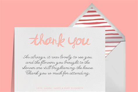 Thank You Card For Baby Shower Wording : Sweet And Thoughtful Baby Shower Thank You Card Wording ...