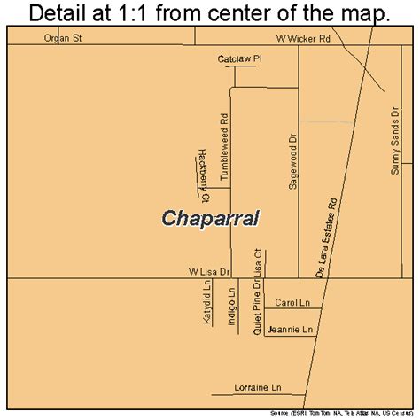 Chaparral New Mexico Street Map 3514250