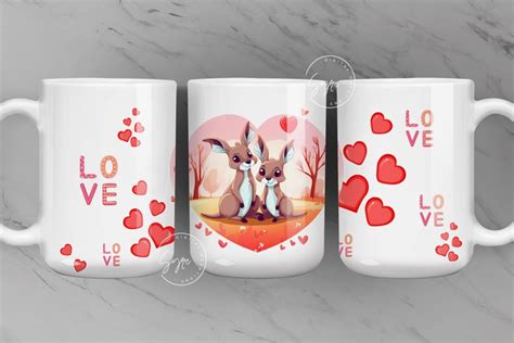 Valentine's day Mug Wrap PNG, 11 & 15 Oz Mug