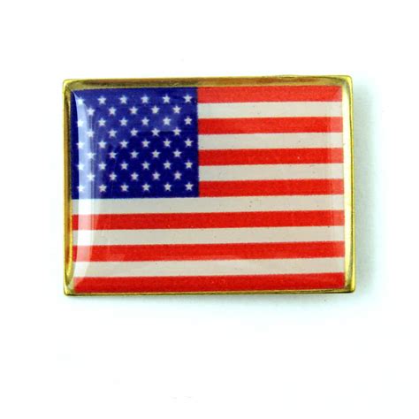 American Flag Lapel Pin Made in USA epoxy dome | Stockpins.com