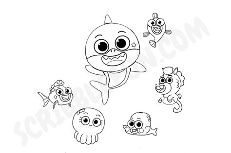 17 Free Baby Shark Coloring Pages Printable